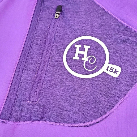 RM Running Man Pullover Womens Medium Purple Athletic Top Hot Chocolate 5K 15K - Picture 4 of 15